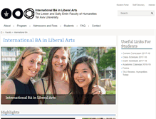 Tablet Screenshot of liberal-arts.tau.ac.il